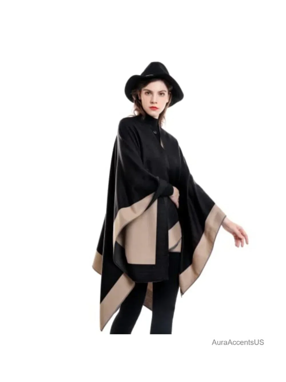 Shawl Wrap Elegant Knitted Cape Open Front Poncho Scarf Cardigan Coat